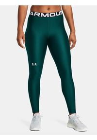 Under Armour - Legginsy treningowe damskie UNDER ARMOUR szybkoschnące termoaktywne. Kolor: zielony. Sport: fitness