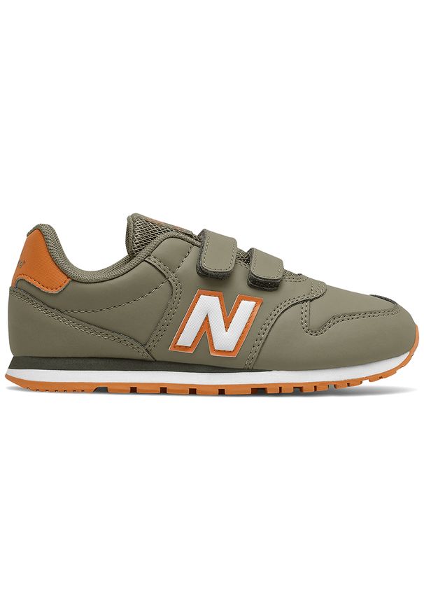 Buty New Balance PV500NGO – zielone. Okazja: na uczelnię. Zapięcie: rzepy. Kolor: zielony. Materiał: skóra, syntetyk, materiał. Szerokość cholewki: normalna. Sport: turystyka piesza
