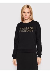 Armani Exchange Bluza 6LYM66 YJBSZ 1200 Czarny Regular Fit. Kolor: czarny. Materiał: bawełna