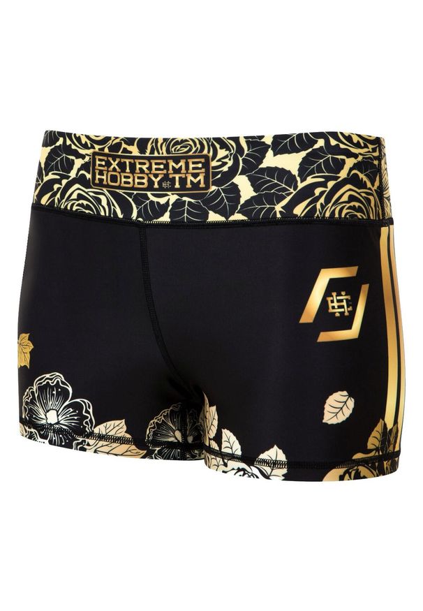 Spdenki sportowe damskie do jogi fitnessu EXTREME HOBBY ROSE. Kolor: czarny. Materiał: poliester, elastan. Długość: krótkie. Sport: fitness, joga i pilates