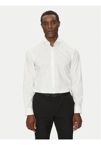 Hugo - HUGO Koszula Kason 50482056 Biały Slim Fit. Kolor: biały. Materiał: bawełna #1