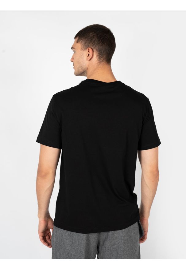 Les Hommes T-Shirt "LH Logo" | LBT1026700F | Mężczyzna | Czarny. Kolor: czarny. Materiał: bawełna, elastan. Wzór: nadruk. Styl: klasyczny, elegancki
