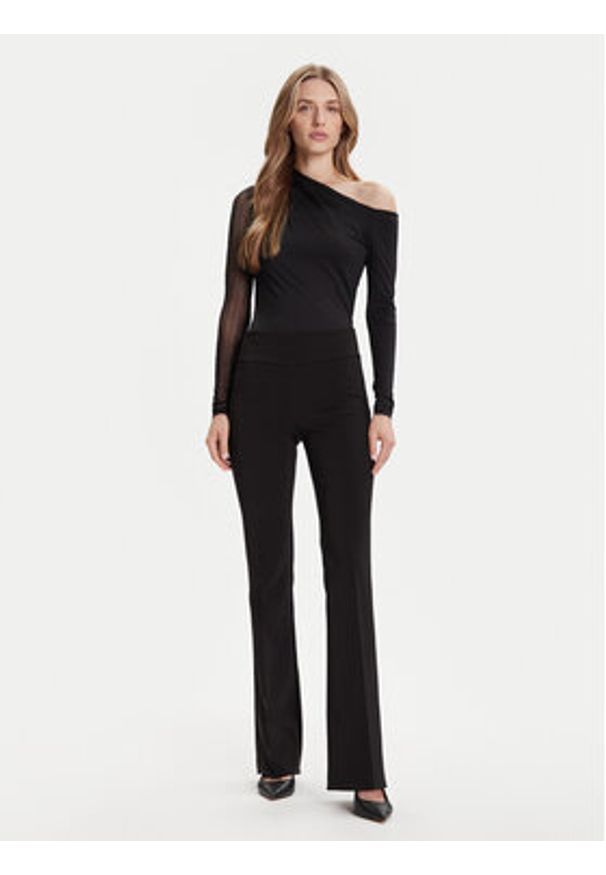 SIMONA CORSELLINI - Simona Corsellini Bluzka A25CPMG00201 Czarny Slim Fit. Kolor: czarny. Materiał: syntetyk