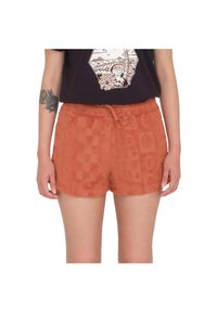 Spodenki turystyczne damskie Volcom Sunny Wild Terry. Kolor: pomarańczowy. Materiał: elastan, poliester, bawełna. Długość: krótkie
