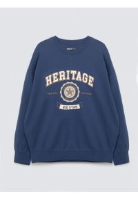 Big-Star - Bluza męska z nadrukiem niebieska Leonar 402. Okazja: na co dzień, do pracy. Kolor: niebieski. Materiał: dzianina, jeans, materiał. Wzór: nadruk. Styl: casual, klasyczny #6