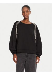 TwinSet - TWINSET Bluza 252LI2MCC Czarny Regular Fit. Kolor: czarny. Materiał: bawełna