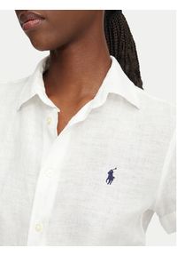 Polo Ralph Lauren Koszula 211973366505 Biały Regular Fit. Typ kołnierza: polo. Kolor: biały. Materiał: len #2