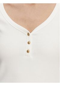 TOMMY HILFIGER - Tommy Hilfiger Bluzka Henley WW0WW43905 Biały Slim Fit. Typ kołnierza: typu henley. Kolor: biały. Materiał: bawełna #4