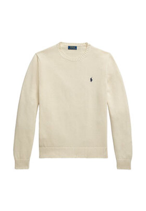 Polo Ralph Lauren Sweter 710810846035 Écru Regular Fit. Typ kołnierza: polo. Materiał: bawełna