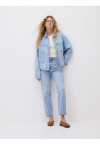 Reserved - Jeansy mom fit - niebieski. Kolor: niebieski