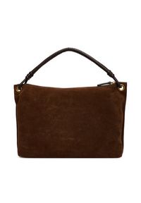 TOMMY HILFIGER - Tommy Hilfiger Torebka Th Statement Leather Bag Suede AW0AW18402 Brązowy. Kolor: brązowy. Materiał: skórzane #5