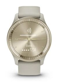 GARMIN - Zegarek sportowy Garmin vivomove Trend (kremowozłota ramka / beżowoszara koperta / beżowoszary pasek). Rodzaj zegarka: analogowe. Kolor: szary. Styl: sportowy #5