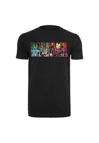 Koszulka Urban Classics marvel logo character. Kolor: czarny. Wzór: motyw z bajki #1