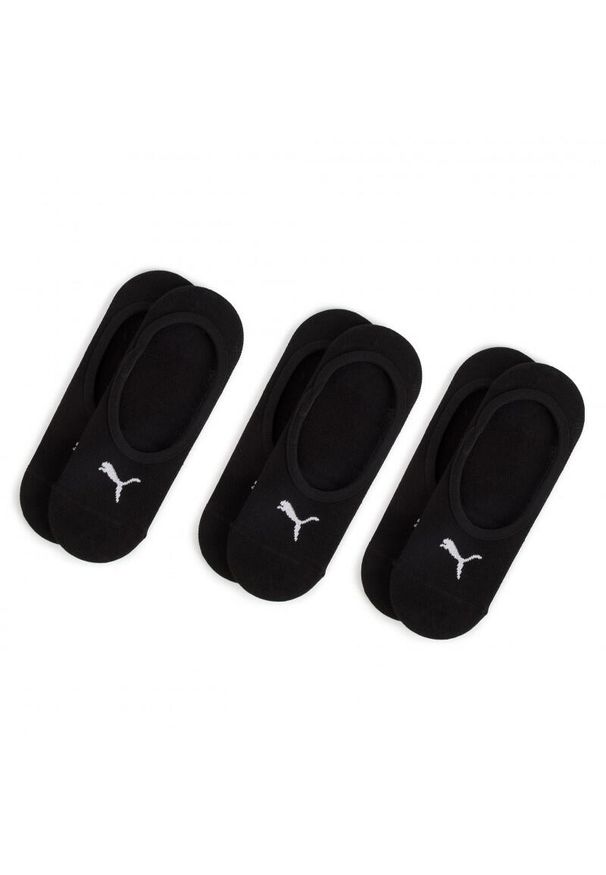 Skarpety Puma Footie 3 Pack, Dla obu płci. Kolor: czarny. Materiał: materiał, bawełna. Sport: turystyka piesza, kolarstwo
