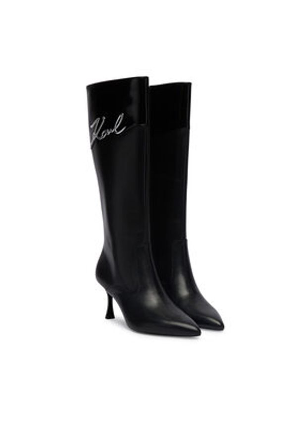 Karl Lagerfeld - KARL LAGERFELD Kozaki KL32775 Czarny. Kolor: czarny. Materiał: skóra