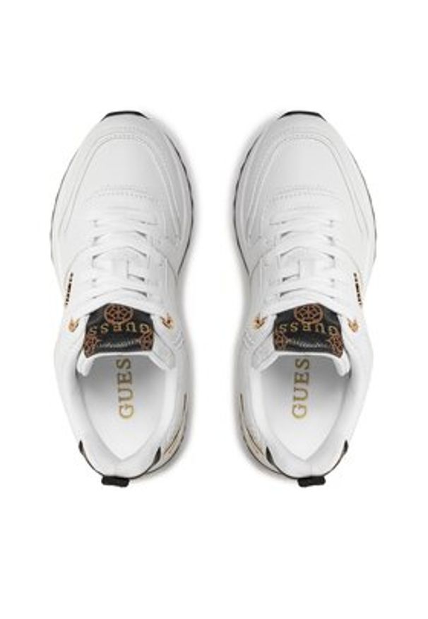 Guess Sneakersy Kaddy FL8DDY ELE12 Biały. Kolor: biały. Materiał: skóra