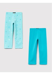 OVS Komplet 2 par legginsów 1483253 Niebieski Slim Fit. Kolor: niebieski. Materiał: bawełna #1