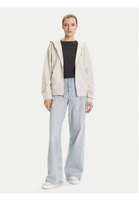 Calvin Klein Jeans Bluza Monologo LV047B270G Beżowy Regular Fit. Kolor: beżowy. Materiał: bawełna #4