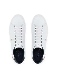 TOMMY HILFIGER - Tommy Hilfiger Sneakersy Essential Leather Detail Vulc FM0FM04047 Biały. Kolor: biały. Materiał: skóra #5