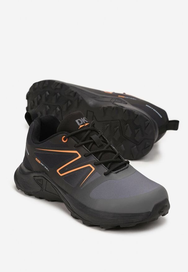 Born2be - Szare Buty Sportowe przed Kostkę z Modnymi Wstawkami Nicuone. Okazja: na spacer. Wysokość cholewki: przed kostkę. Kolor: szary. Sport: turystyka piesza, fitness