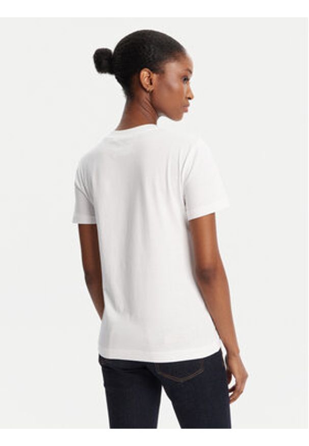 Versace Jeans Couture T-Shirt 79HAHE06 CJ00E Biały Regular Fit. Kolor: biały. Materiał: bawełna