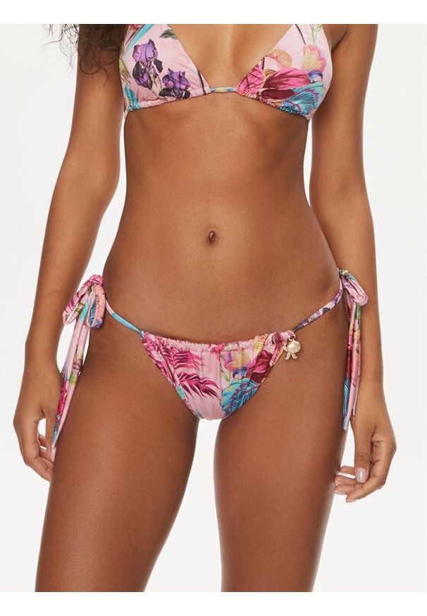 Guess Dół od bikini E4GO08 KC610 Różowy. Kolor: różowy. Materiał: syntetyk