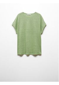 mango - Mango T-Shirt Lint 67006317 Zielony Regular Fit. Kolor: zielony. Materiał: len