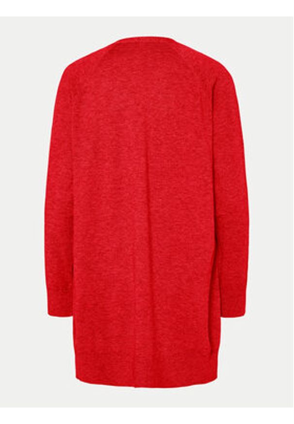 Pieces Kardigan Natalie 17156644 Czerwony Loose Fit. Kolor: czerwony. Materiał: syntetyk