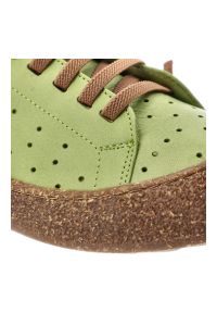 Półbuty damskie Ravini, ze skóry naturalnej licowej ażurowa cholewka sznurowanie wygodna podeszwa casual, zielone, 1301-1. Okazja: na co dzień. Zapięcie: sznurówki. Kolor: zielony. Materiał: skóra. Szerokość cholewki: normalna. Wzór: ażurowy. Styl: casual #6