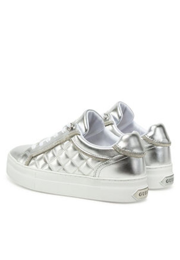 Guess Sneakersy FLPGRA ELE12 Srebrny. Kolor: srebrny. Materiał: skóra