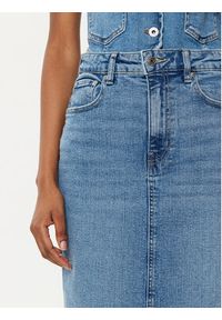 Gina Tricot Spódnica jeansowa 24062 Niebieski Regular Fit. Kolor: niebieski. Materiał: bawełna