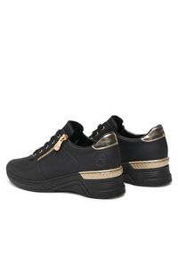 Rieker Sneakersy N4305-00 Czarny. Kolor: czarny. Materiał: skóra #8
