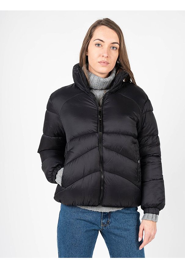 Silvian Heach Kurtka | PGA22153PI | Kobieta | Czarny. Okazja: na co dzień. Typ kołnierza: kołnierzyk stójkowy. Kolor: czarny. Materiał: poliamid. Styl: casual