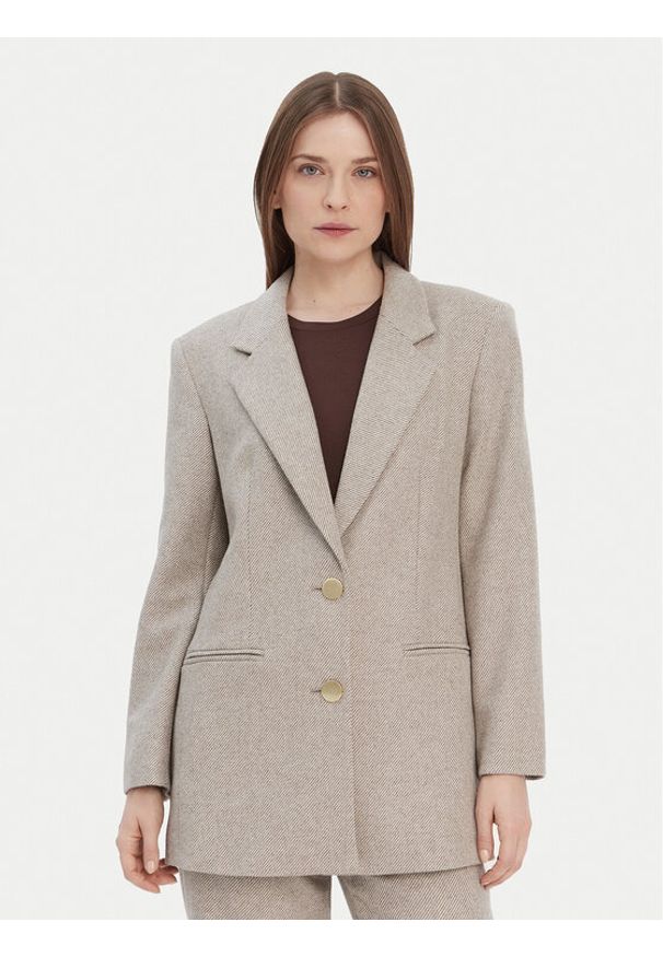 Armani Exchange Marynarka XW000693 AF16146 M1088 Beżowy Loose Fit. Kolor: beżowy. Materiał: syntetyk