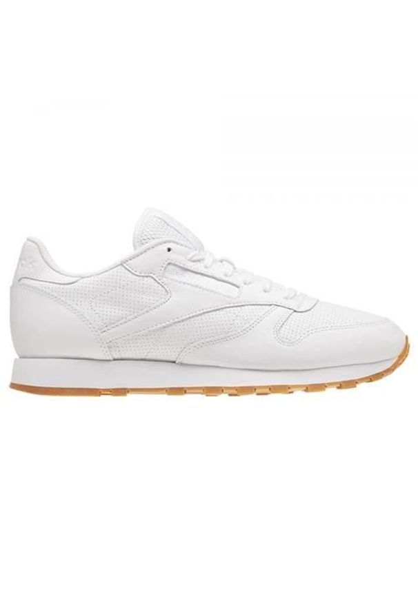 Buty do chodzenia męskie Reebok Classic Leather PG. Zapięcie: sznurówki. Kolor: biały. Materiał: tkanina, materiał, skóra, syntetyk. Szerokość cholewki: normalna. Model: Reebok Classic. Sport: turystyka piesza