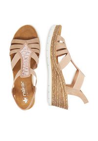 Rieker Sandały 61913-31 Różowy. Kolor: różowy. Materiał: materiał #4