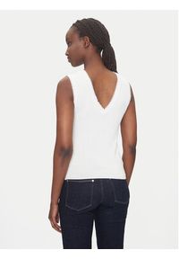 Morgan Top 242-MUSHU Biały Slim Fit. Kolor: biały. Materiał: syntetyk #4