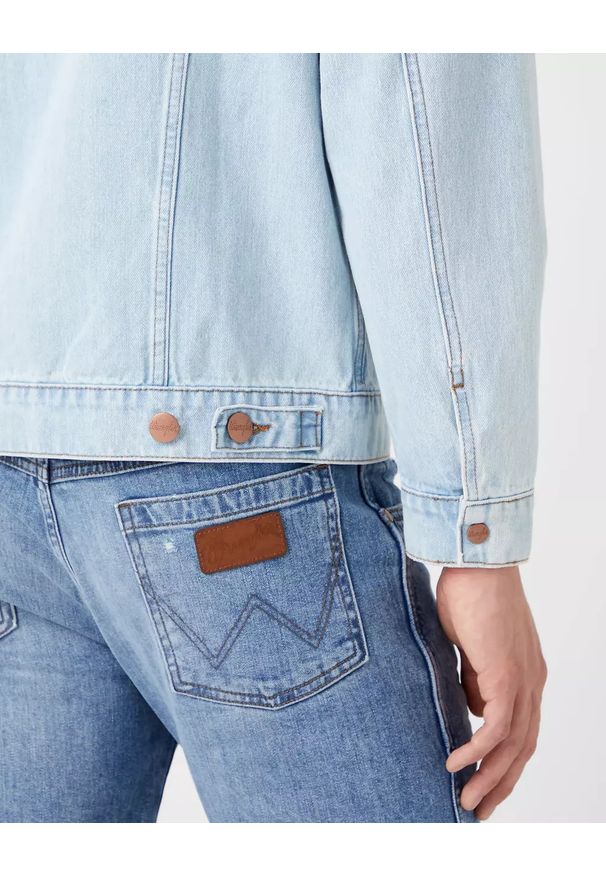 Wrangler - WRANGLER ANTI FIT JACKET MĘSKA KURTKA JEANSOWA ICY BRUSH BACK W4597915A 112324517. Materiał: jeans