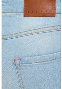 Sisley jeansy damskie high waist. Okazja: na co dzień. Stan: podwyższony. Kolor: niebieski. Styl: casual #3