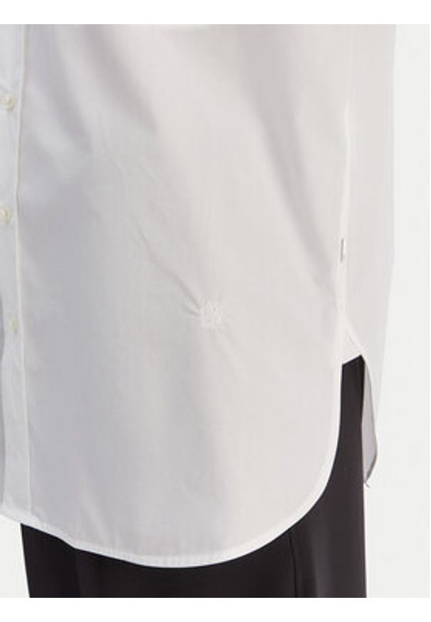 BOSS Koszula Saturday 50543800 Biały Oversize. Kolor: biały. Materiał: bawełna