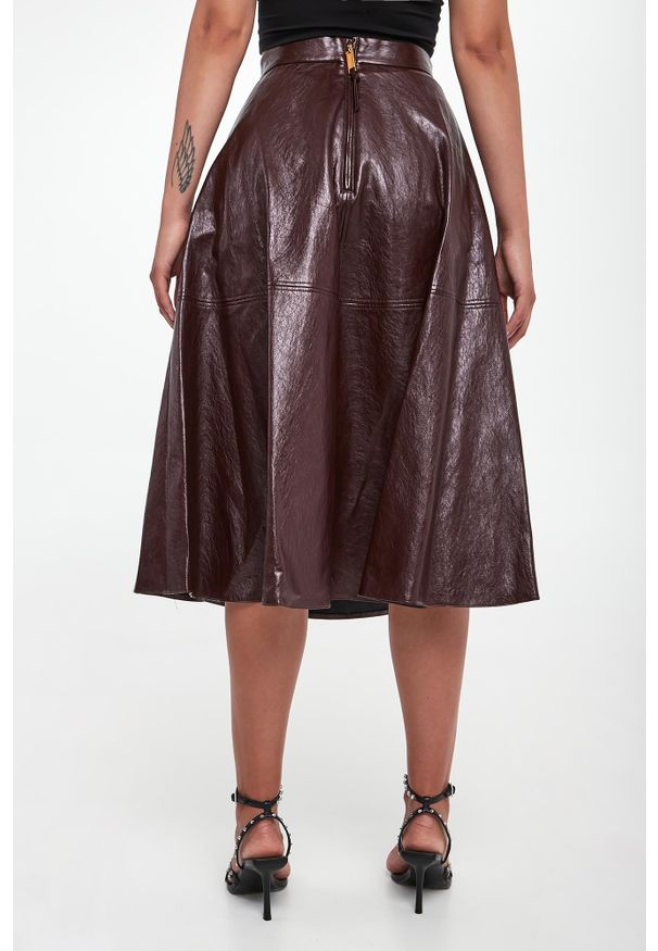 Elisabetta Franchi - Spódnica midi z ekoskóry ELISABETTA FRANCHI