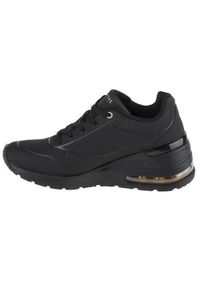 skechers - Buty sportowe Sneakersy damskie, Skechers Million Air-Elevated Air. Zapięcie: sznurówki. Kolor: czarny. Materiał: guma, syntetyk, materiał. Szerokość cholewki: normalna. Sport: turystyka piesza