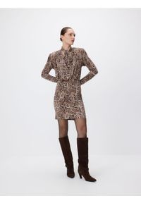 Reserved - Sukienka mini ze zwierzęcym motywem - wielobarwny. Materiał: wiskoza. Wzór: motyw zwierzęcy. Typ sukienki: proste. Długość: mini #1