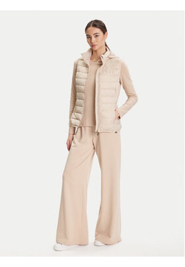 EA7 Emporio Armani Bezrękawnik 7W000472 AF12477 U1046 Beżowy Slim Fit. Kolor: beżowy. Materiał: syntetyk. Długość rękawa: bez rękawów