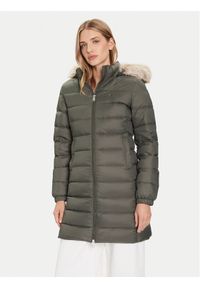 Tommy Jeans Kurtka puchowa Essential DW0DW18864 Zielony Slim Fit. Kolor: zielony. Materiał: syntetyk #1