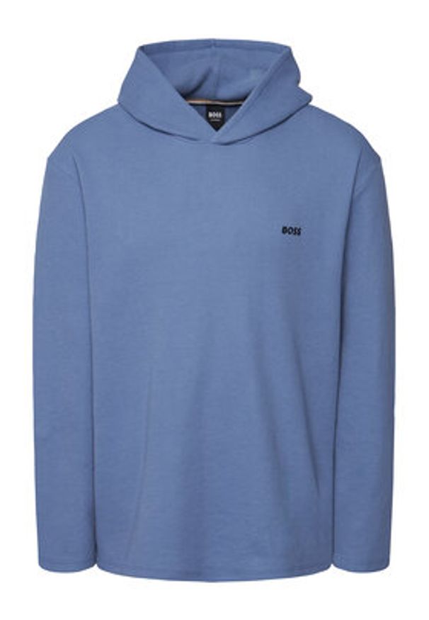 BOSS Longsleeve Waffle 50535885 Błękitny Regular Fit. Kolor: niebieski. Materiał: syntetyk, bawełna. Długość rękawa: długi rękaw