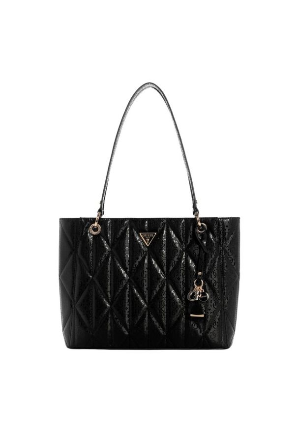 Guess - GUESS Czarna damska torebka Aldina. Kolor: czarny. Materiał: skórzane. Styl: elegancki, klasyczny