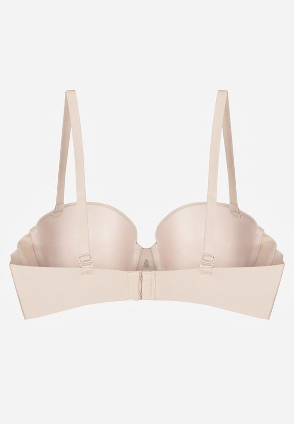 Renee - Beżowy Klasyczny Biustonosz Typu Balkonetka Doriesana. Kolor: beżowy. Materiał: jeans