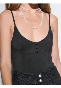 Sinsay - Body na ramiączkach - czarny. Kolor: czarny. Długość rękawa: na ramiączkach #1