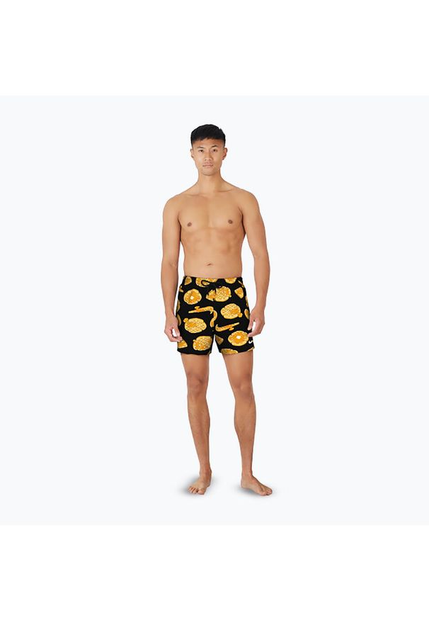 Szorty kąpielowe męskie Nike Multi Print 5" Volley. Kolor: czarny. Wzór: nadruk